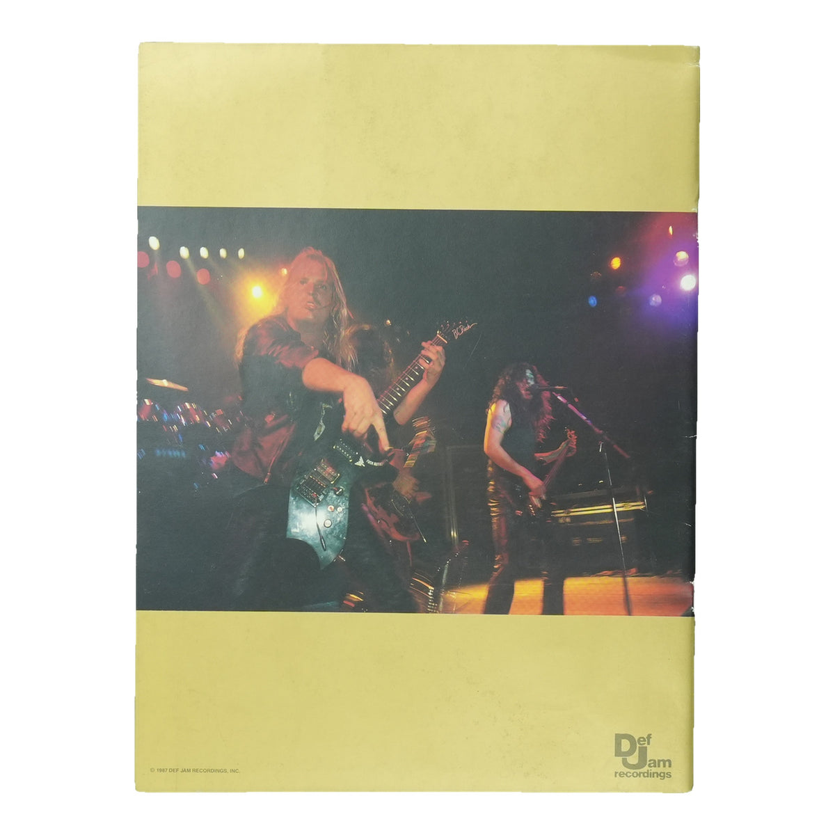 1987 Slayer Reign In Blood Tour Program, back cover