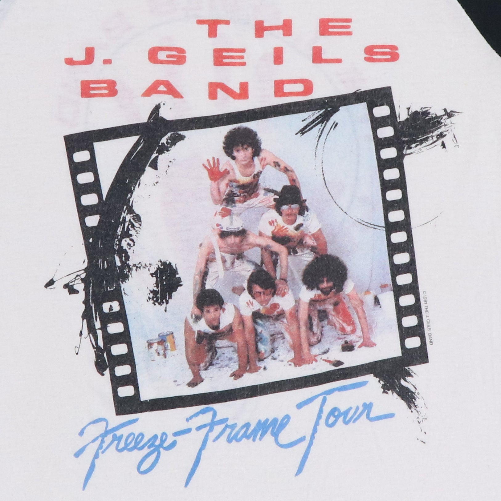 Original vintage 1981 J Geils Band Freeze Frame Tour Jersey