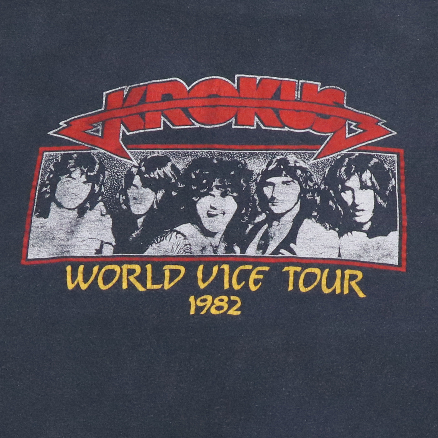 KROKUS 解散ツアー Tシャツ M * vtg 80s 1985 KROKUS the blitz tour t shirt * 9.178