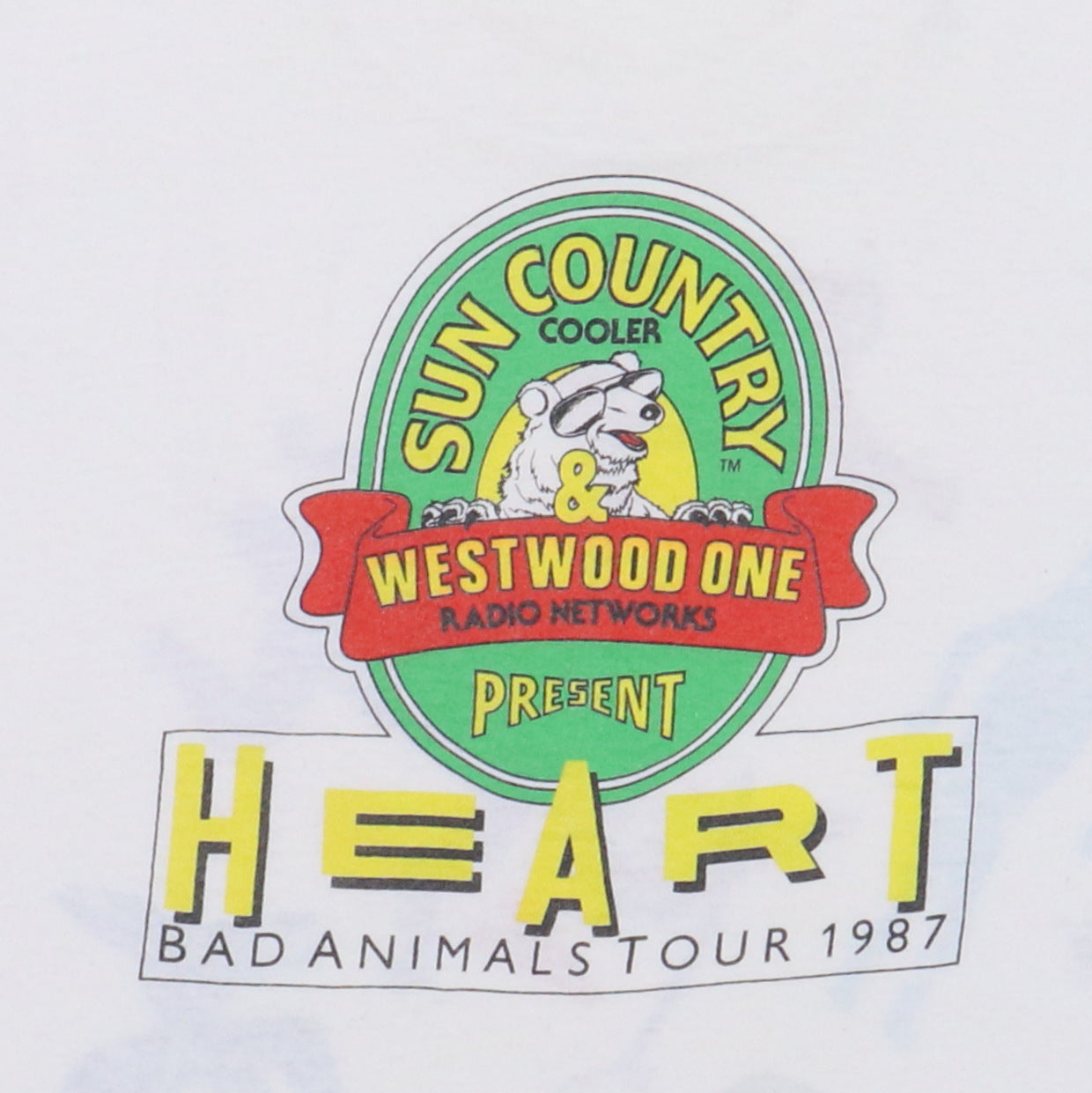 1987 Heart Bad Animals Tour Shirt