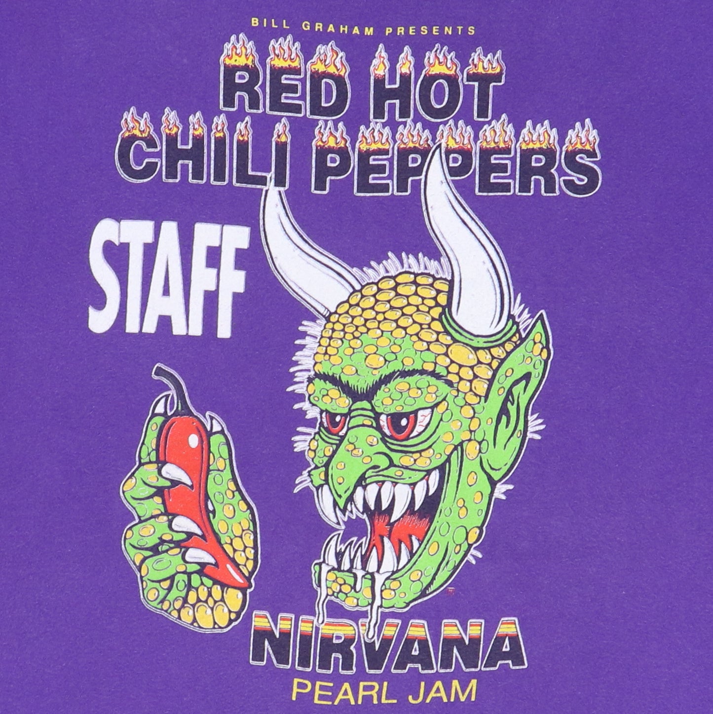 1991 Red Hot Chili Peppers Nirvana Pearl Jam Concert Shirt