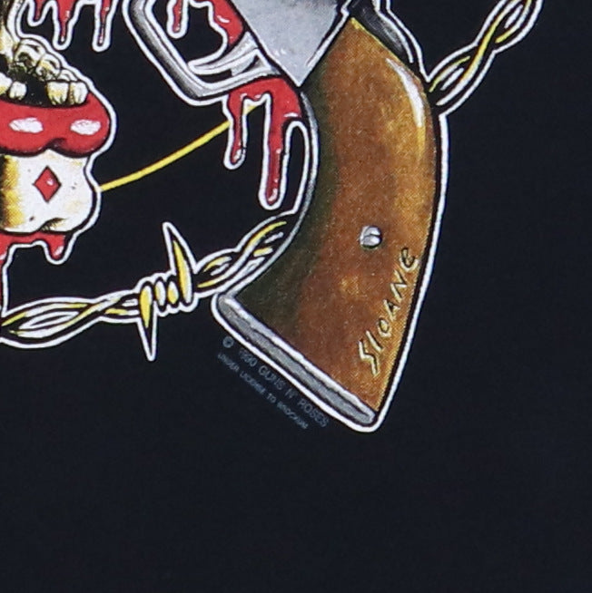 GUNS N' ROSES ヴィンテージ GUNS N' ROSES 1990 SKULL HEART EURO FITS XL 029