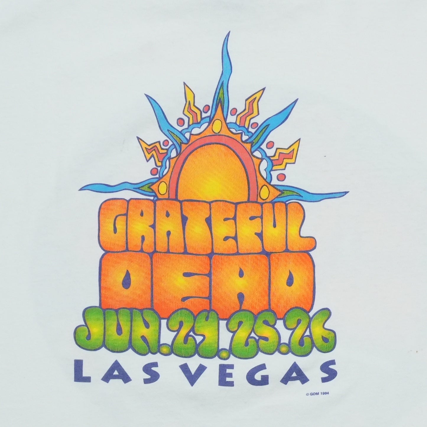 1994 Grateful Dead Las Vegas Concert Shirt Back Graphic