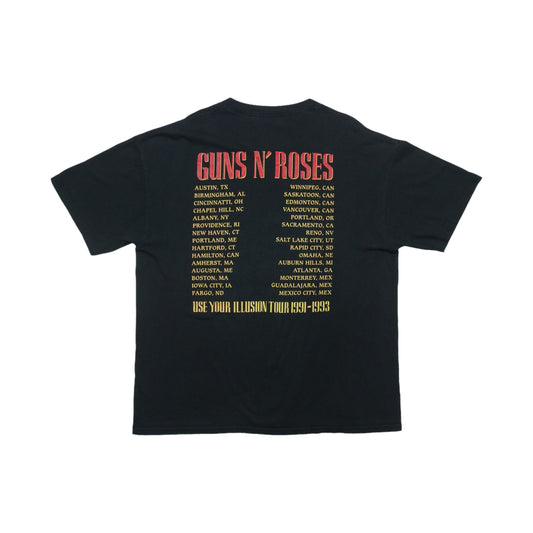 1991 Guns N Roses Bad Apple Tour Shirt Back