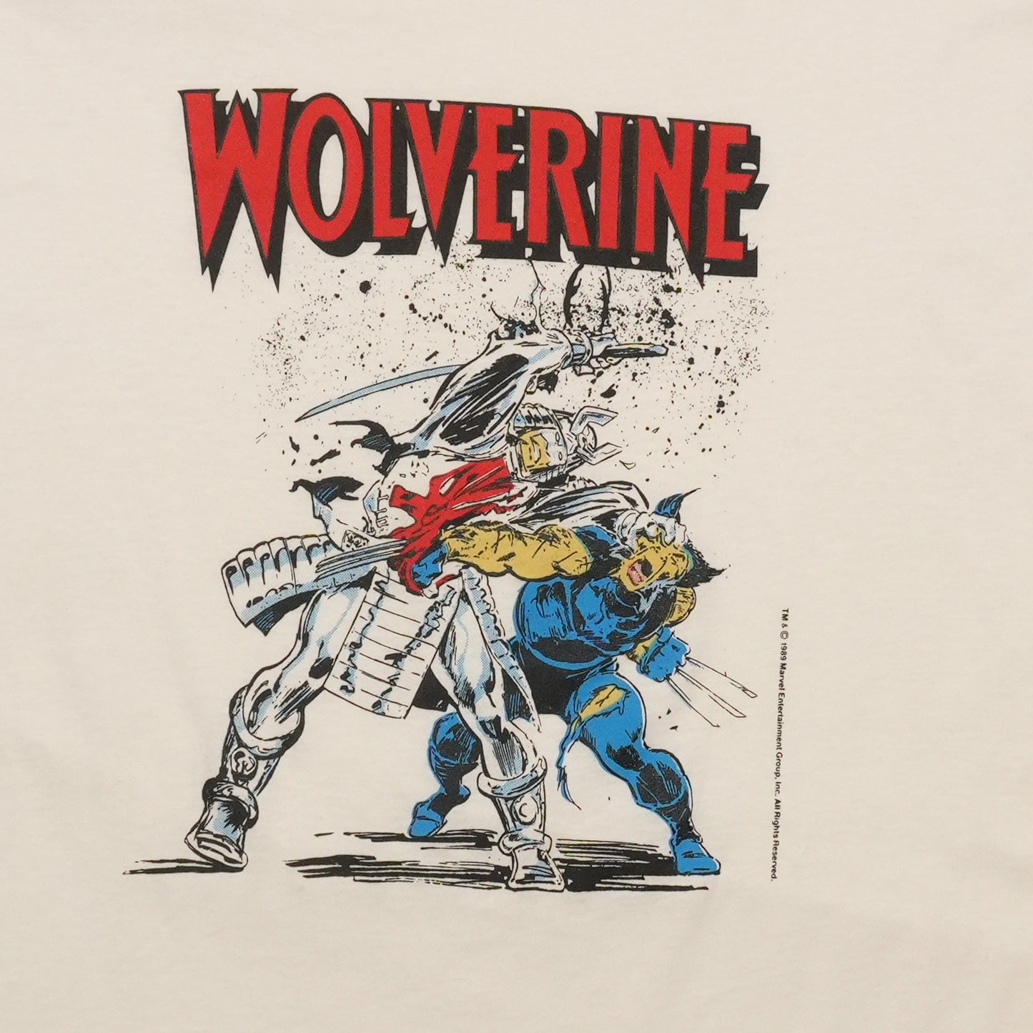 1990s Marvel Wolverine Shirt Front Graphic