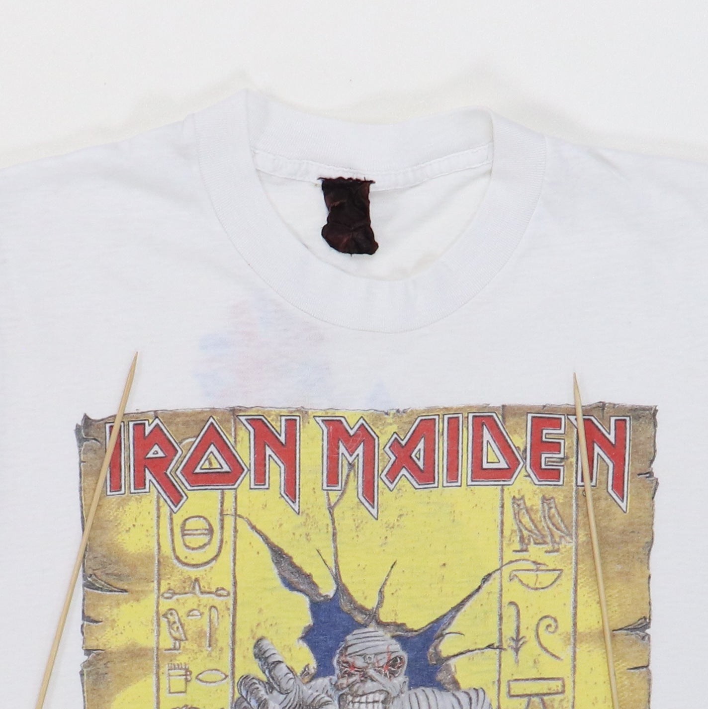 Camiseta Iron Maiden World Slavery Tour 1984-1985 - Negro, 100