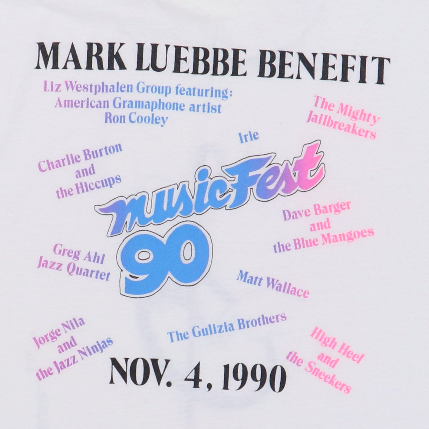 1990 Musicfest Benefit Shirt