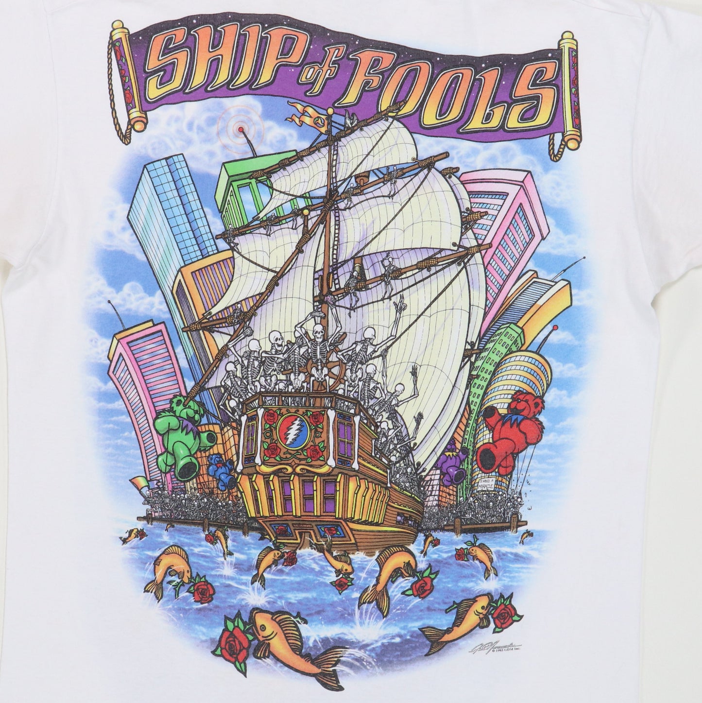 1993 Grateful Dead Ship Of Fools Shirt