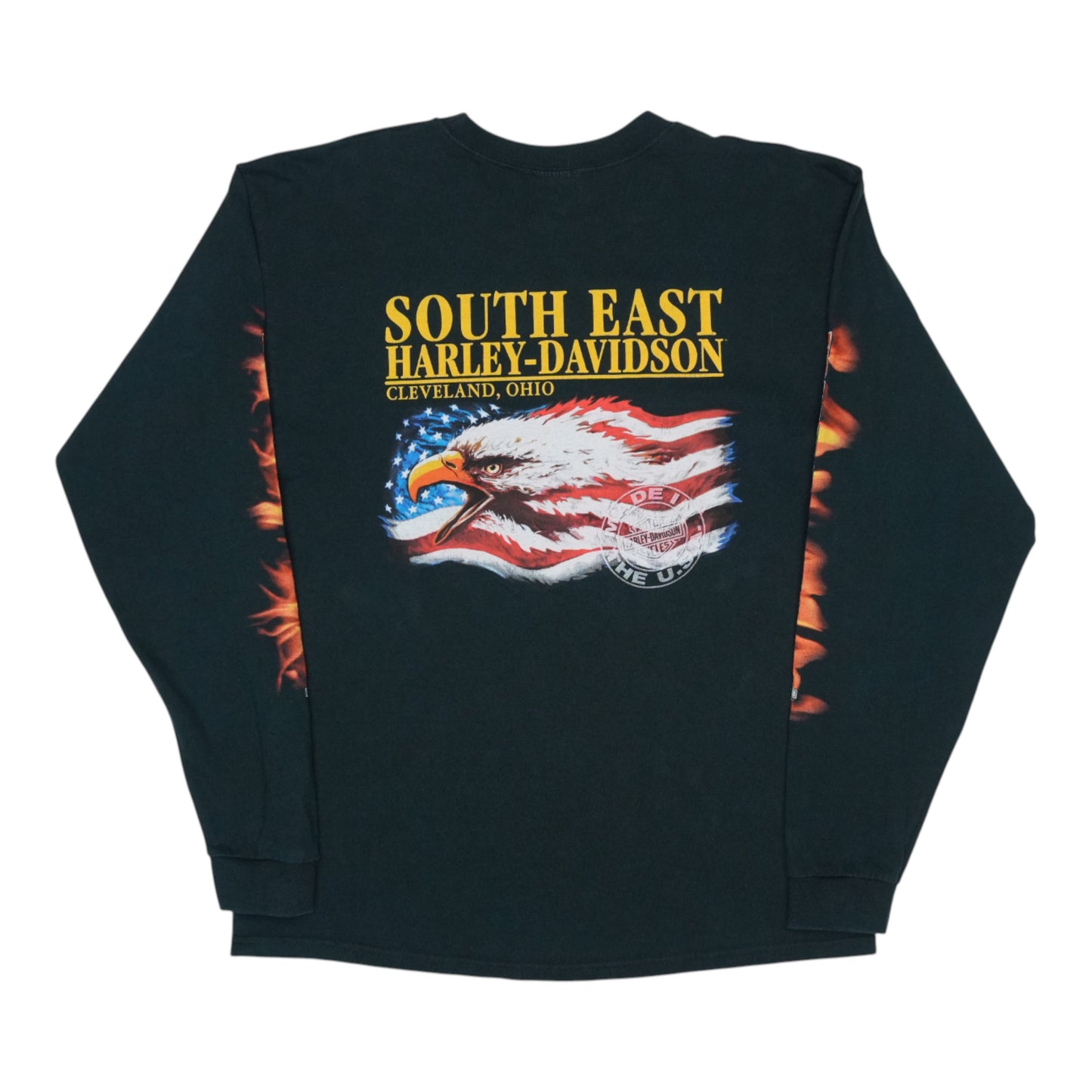 2003 Harley Davidson Flame Long Sleeve Shirt