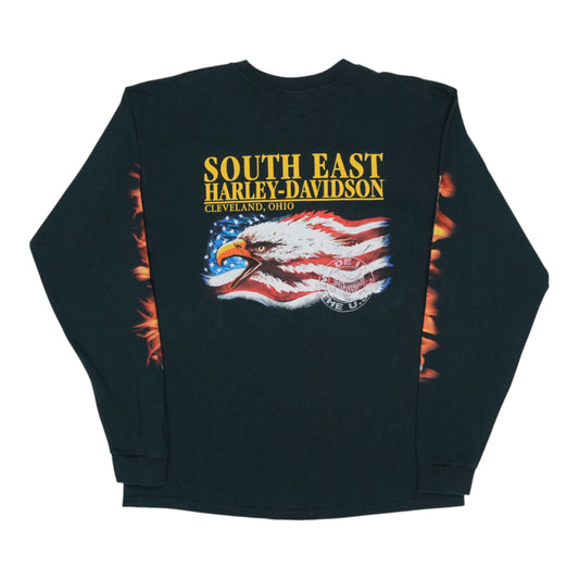 2003 Harley Davidson Flame Long Sleeve Shirt