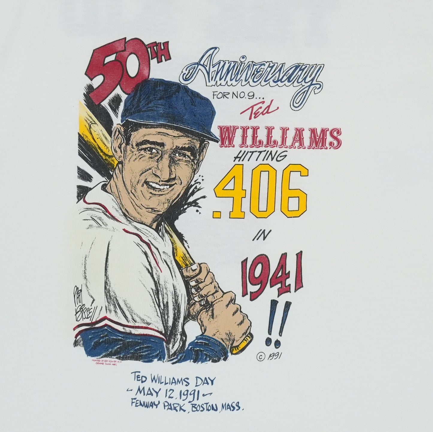 1991 Boston Red Sox Ted Williams Day Shirt