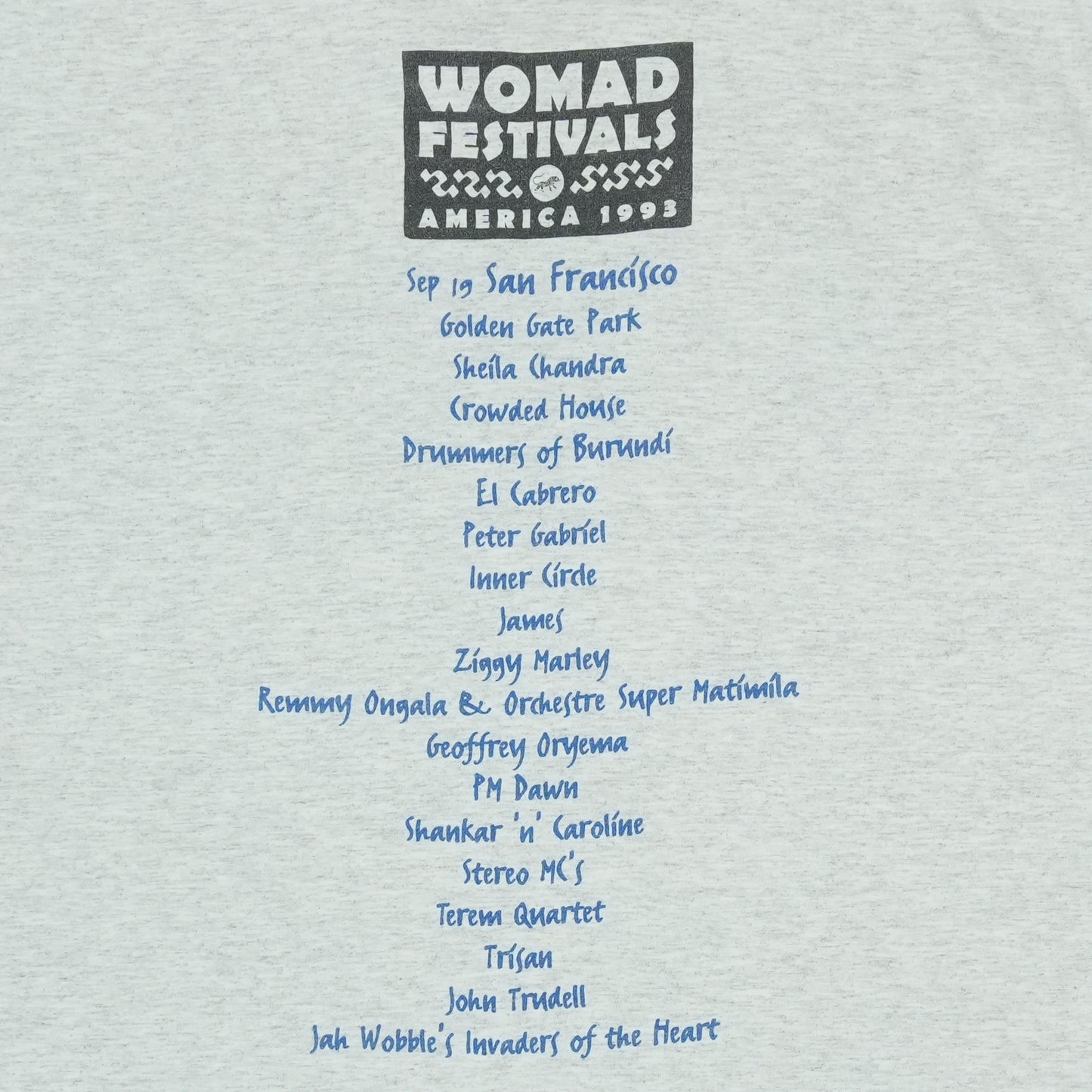 1993 Womad Music Festival Shirt
