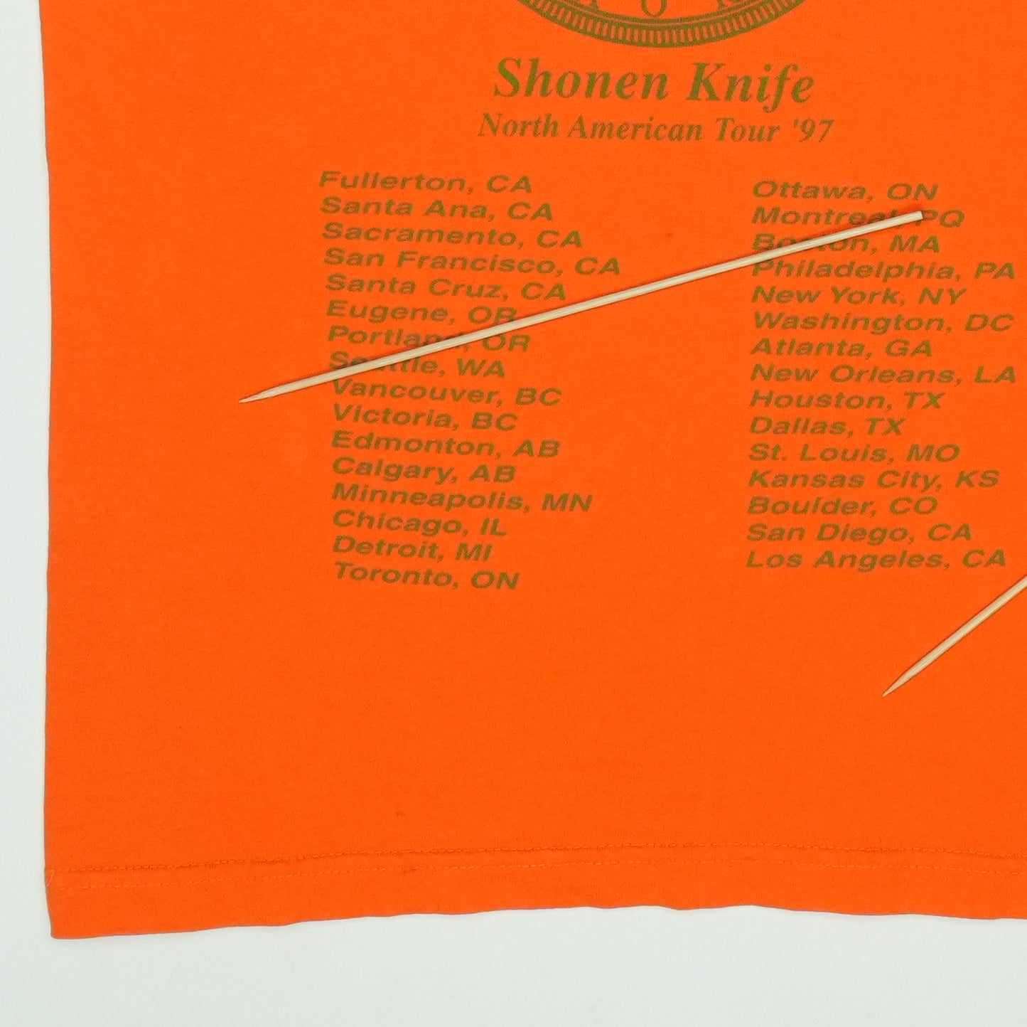 1997 Shonen Knife Tour Shirt