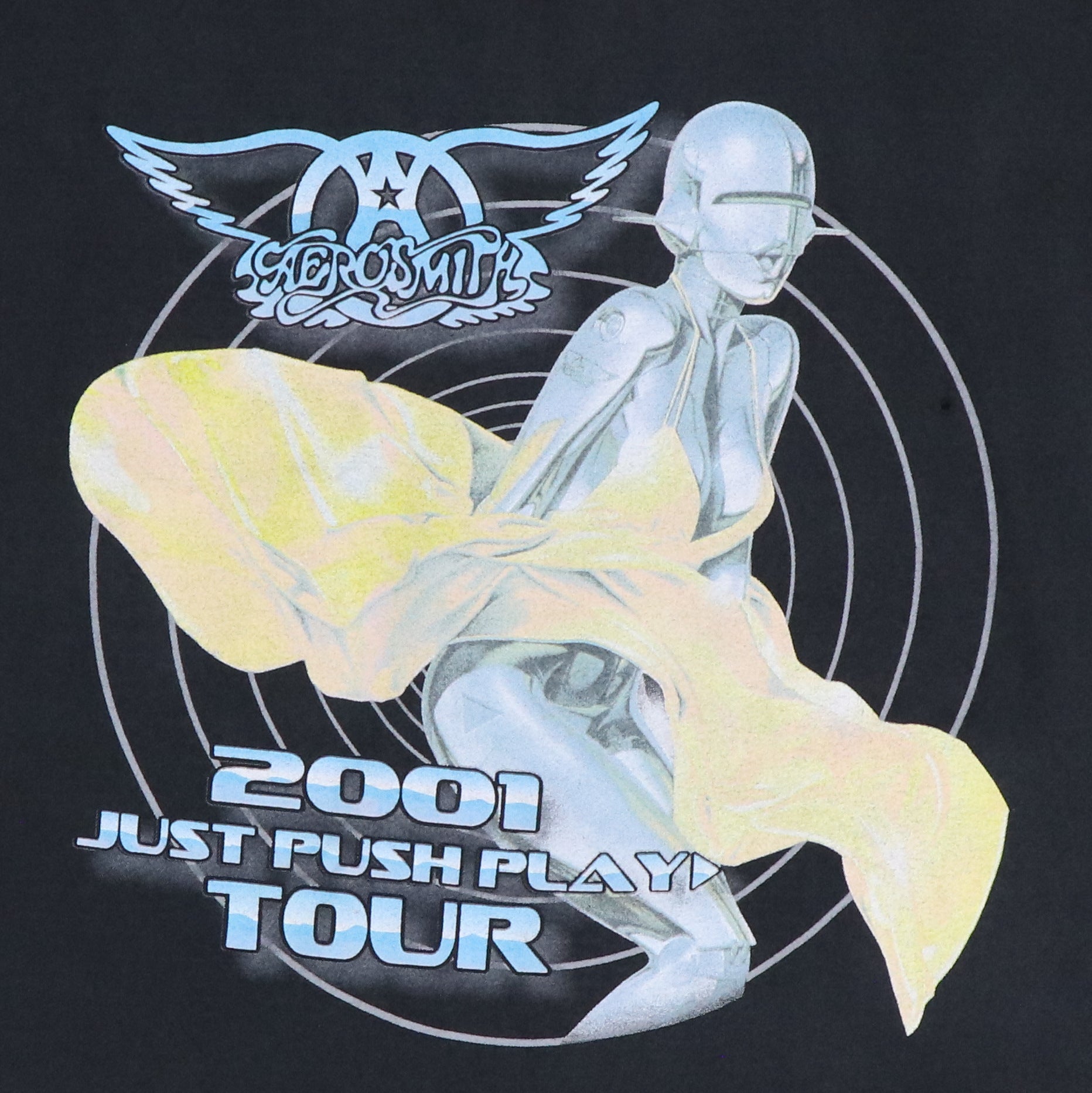 Original vintage 2001 Aerosmith Just Push Play Tour Shirt