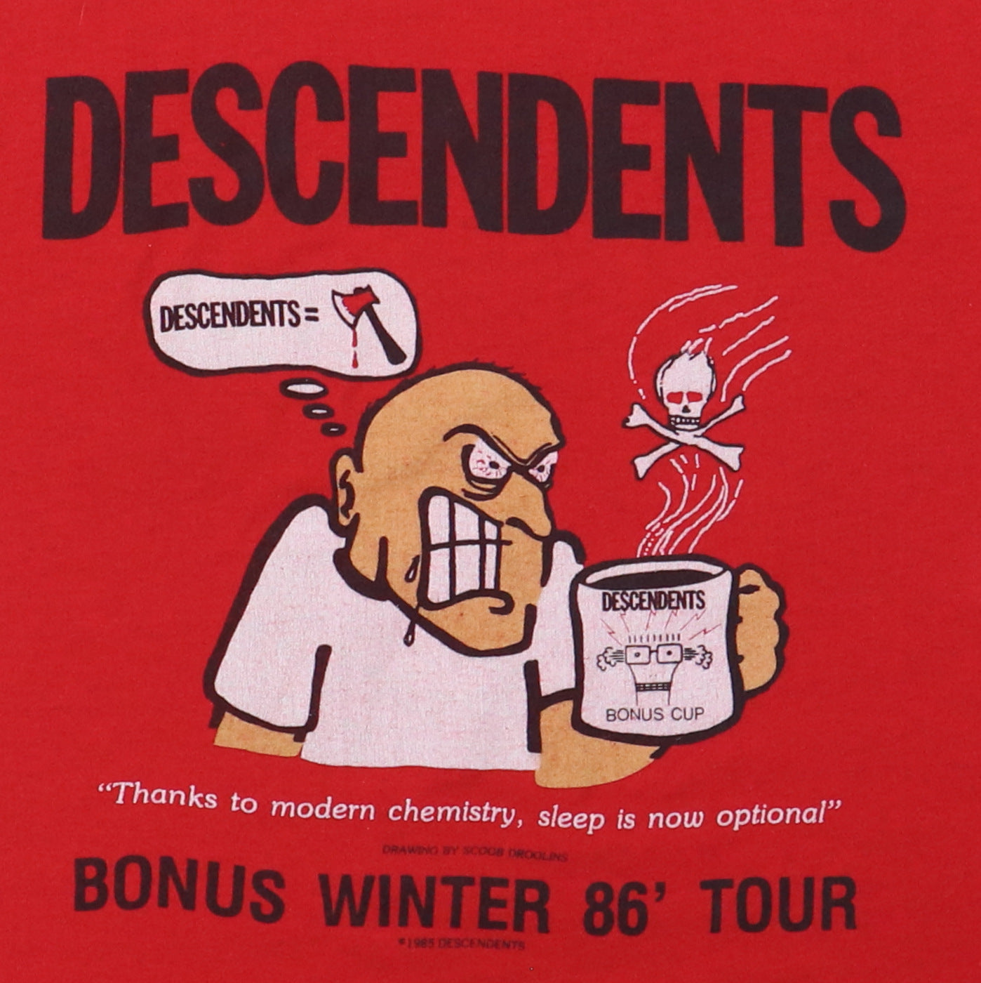 DESCENDENTS BONUS WINTER 86 TOUR Tシャツ 1986 Descendents Winter Tour Shirt | Authentic Vintage Tee – WyCo