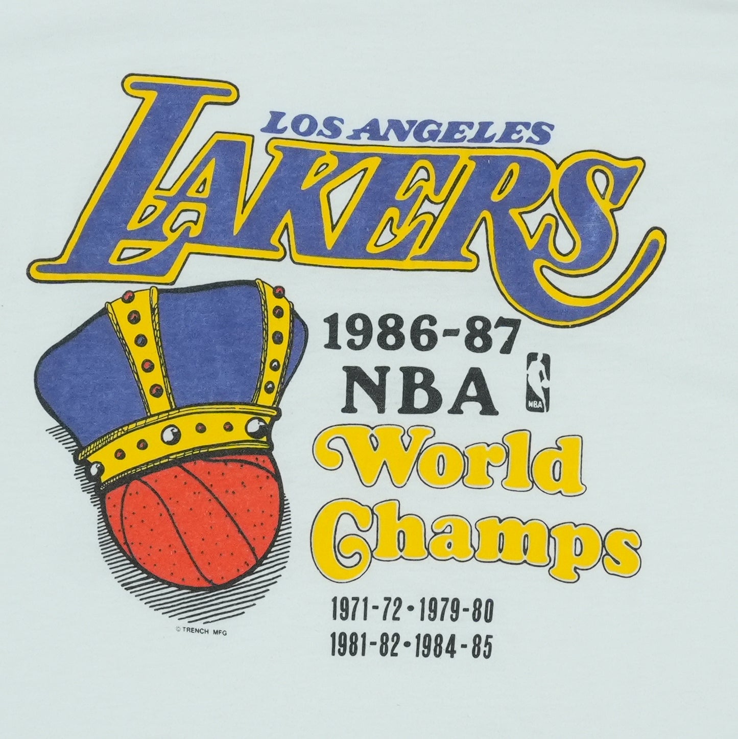 1987 Los Angeles Lakers World Champs Shirt