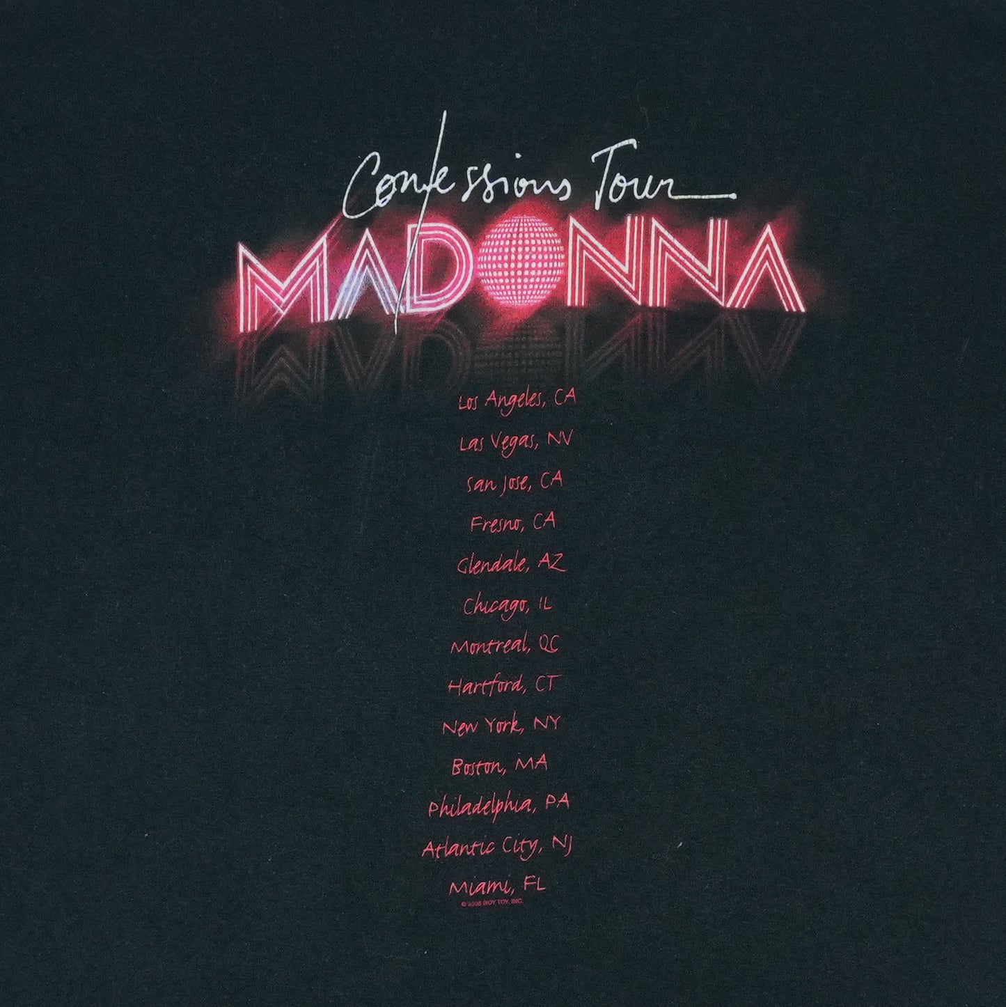 2006 Madonna Confessions Tour Shirt