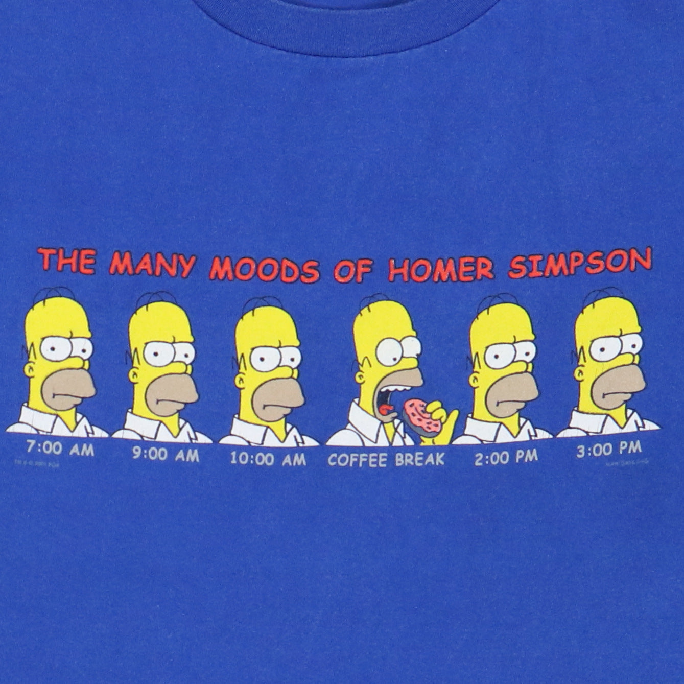 2001 The Simpsons Homer Simpson Shirt