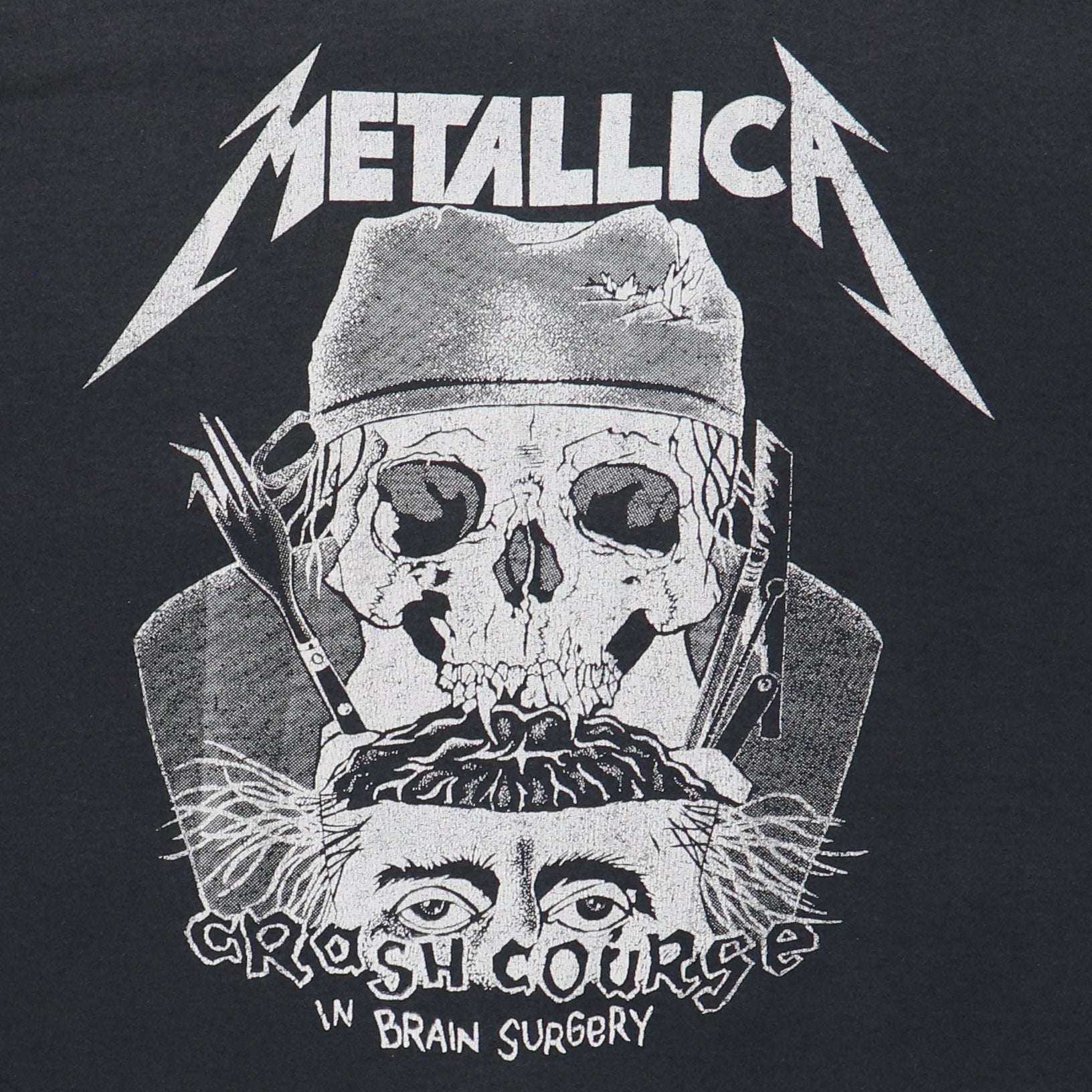 1980s Metallica Crash Course In Brain Surgery Shirt | Authentic