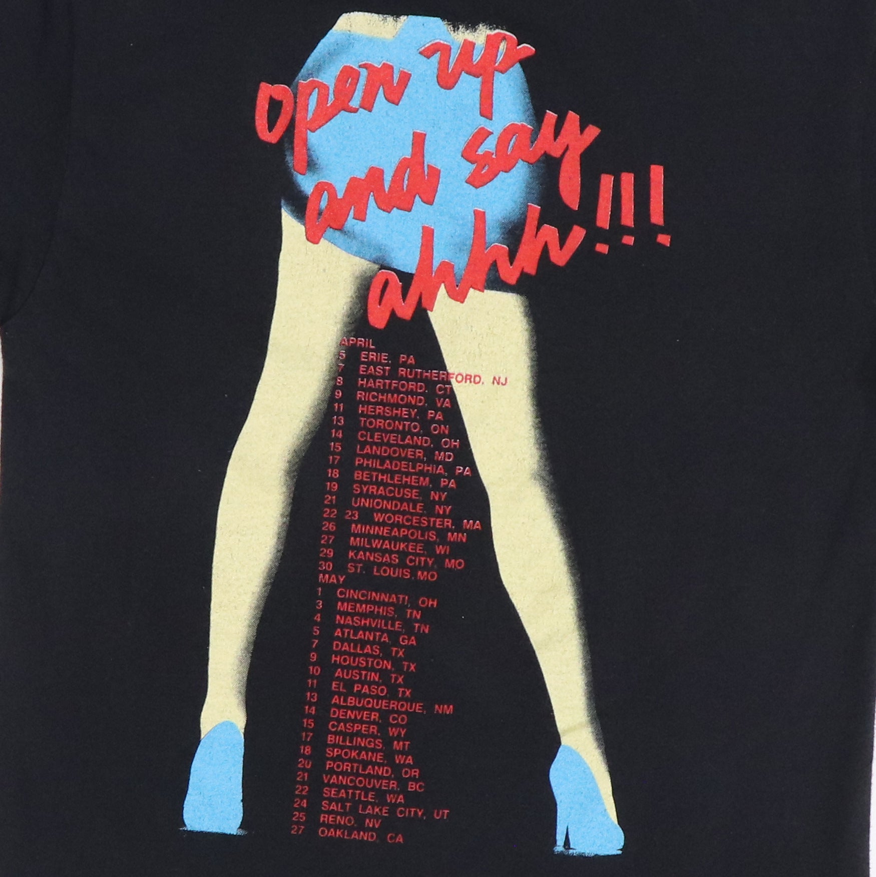1988 Poison Open Up And Say Ahhh Tour Shirt | Authentic Vintage