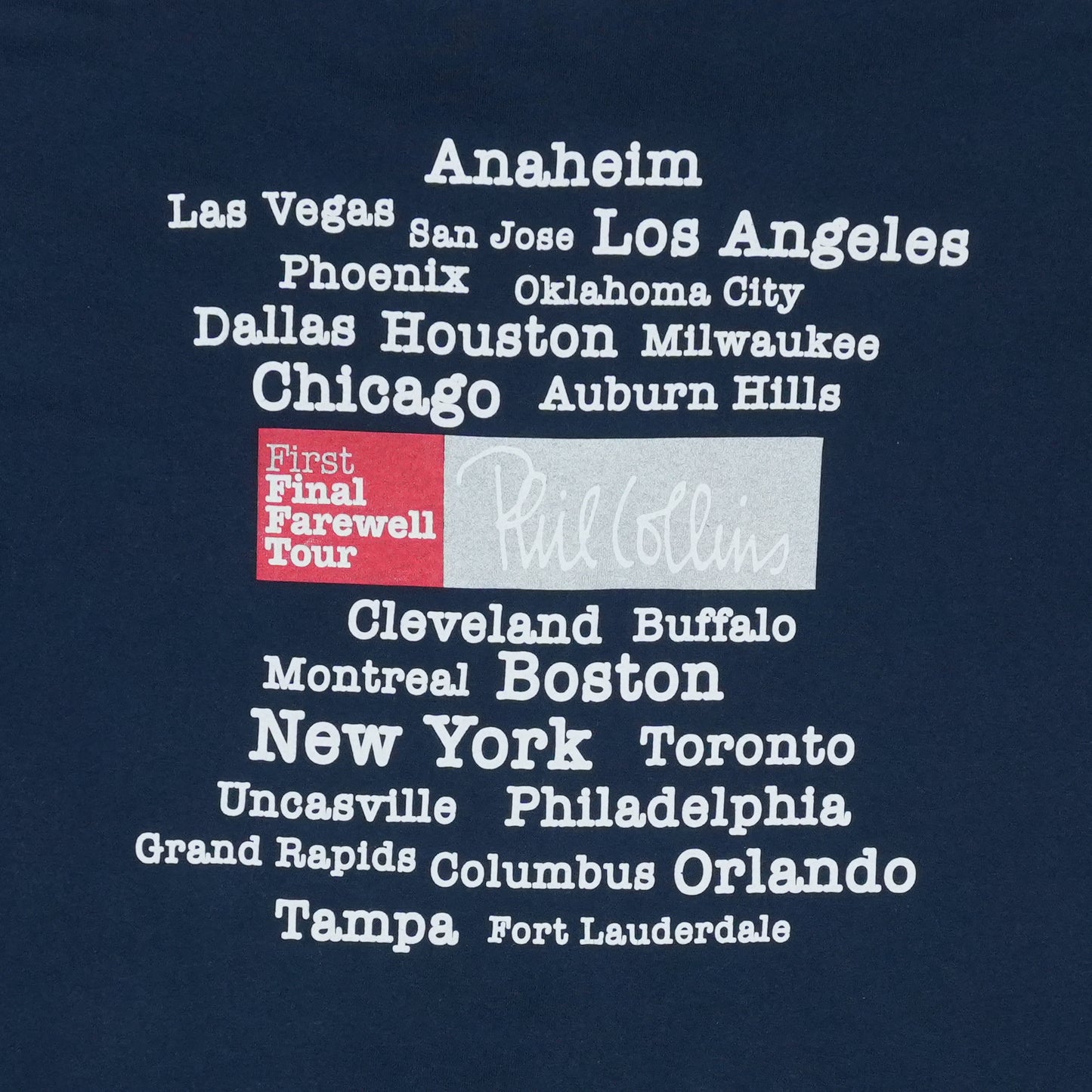 2004 Phil Collins Final Farewell Tour Shirt