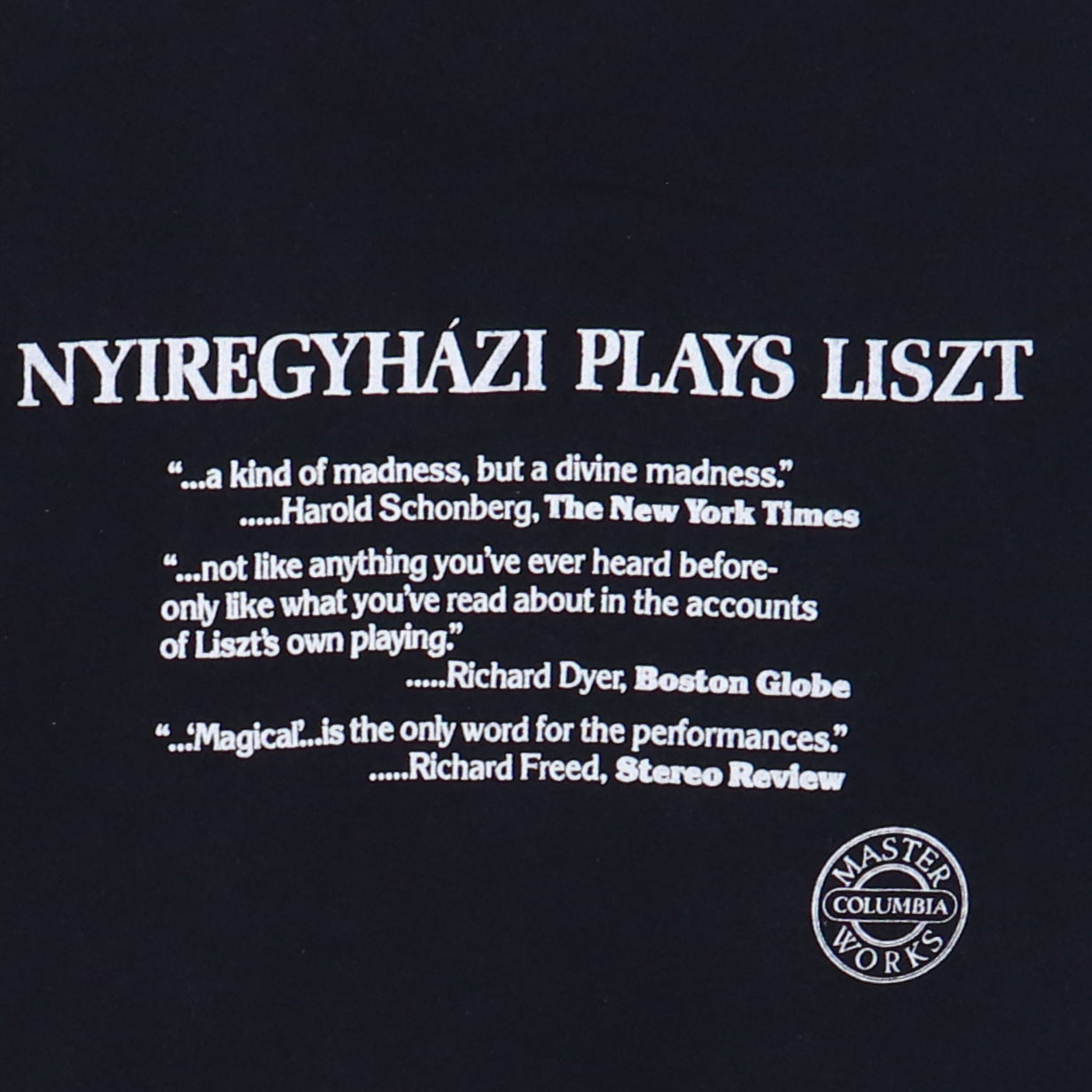 1970s Ervin Nyiregyházi Plays Liszt Shirt