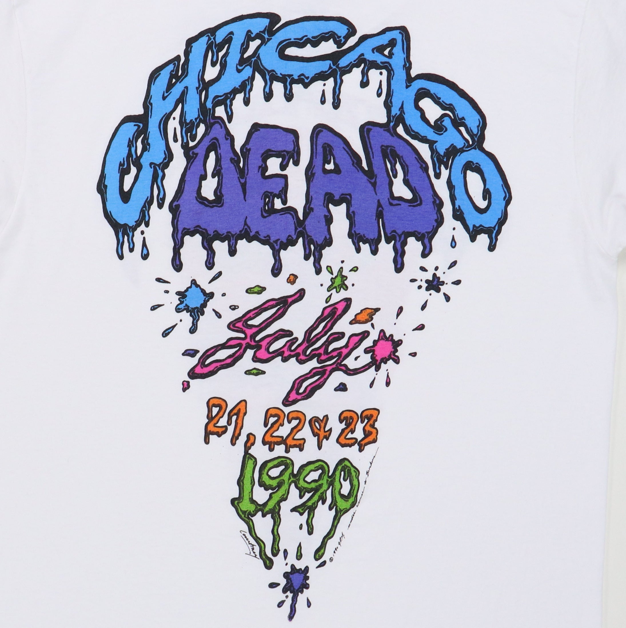 1990 Grateful Dead Chicago Dead Tour Shirt | Authentic Vintage Tee