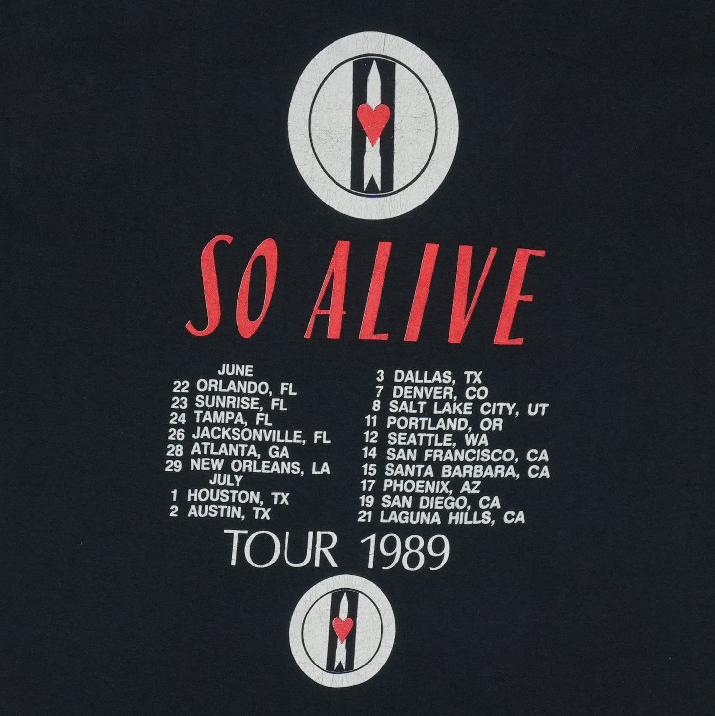1989 Love and Rockets So Alive Tour Shirt