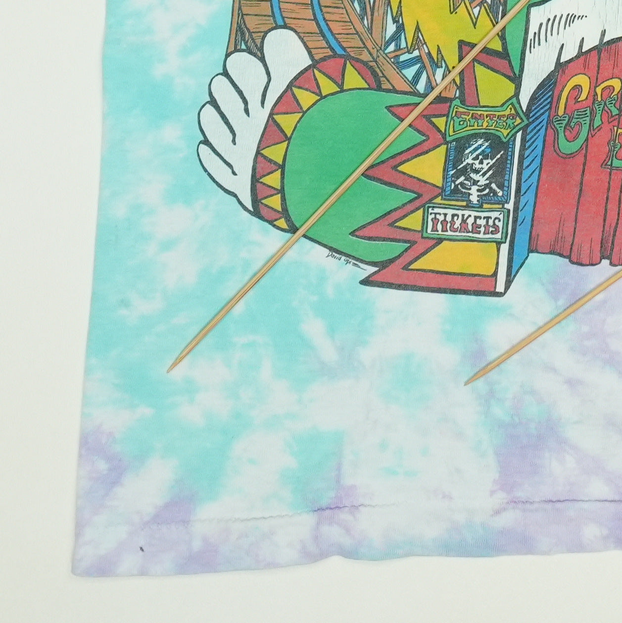 1993 Grateful Dead Roller Coaster Tie Dye Shirt