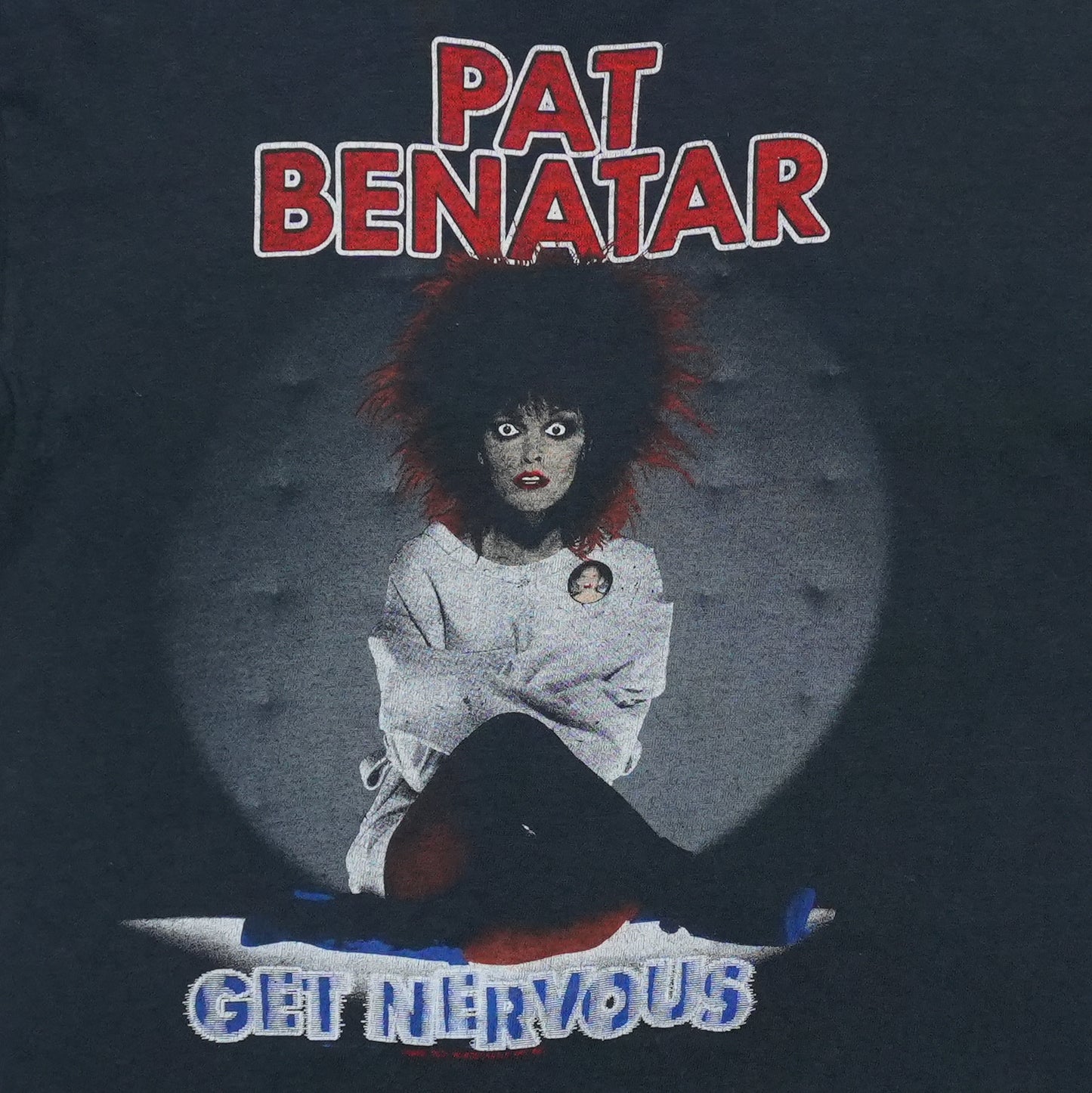 1982 Pat Benatar Get Nervous Shirt Front Graphic