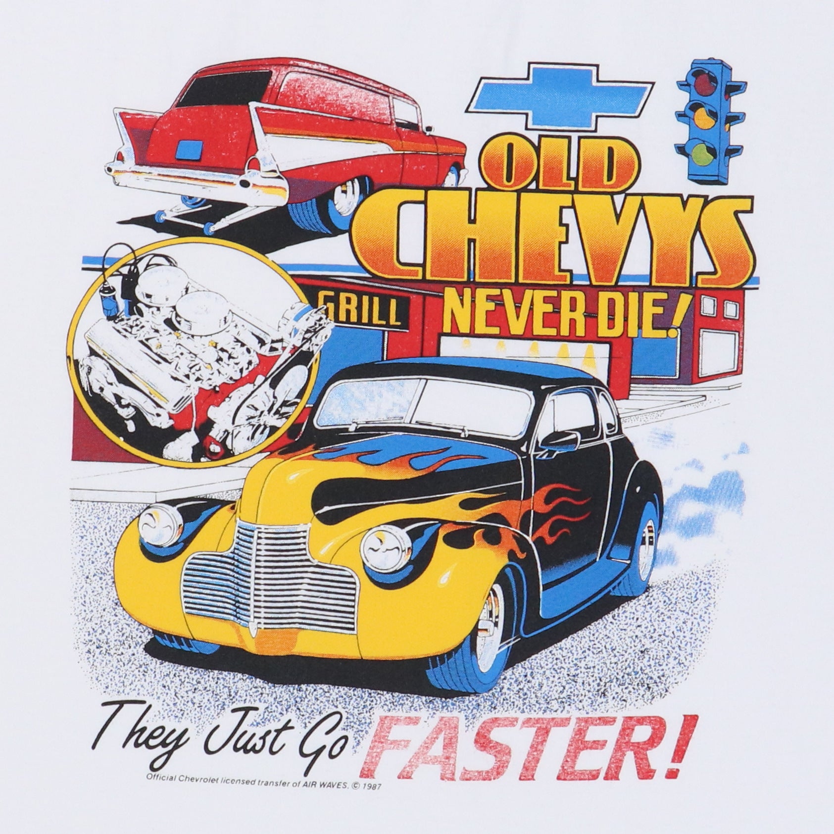 1987 Old Chevys Never Die Shirt | Authentic Vintage Tee – WyCo Vintage