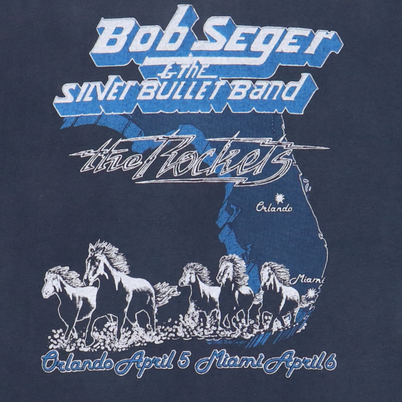 1980 Bob Seger Rock Super Bowl Concert Shirt