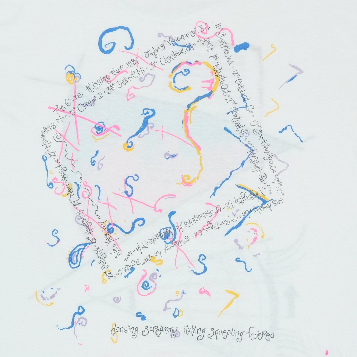 1987 The Cure Kissing Tour Shirt