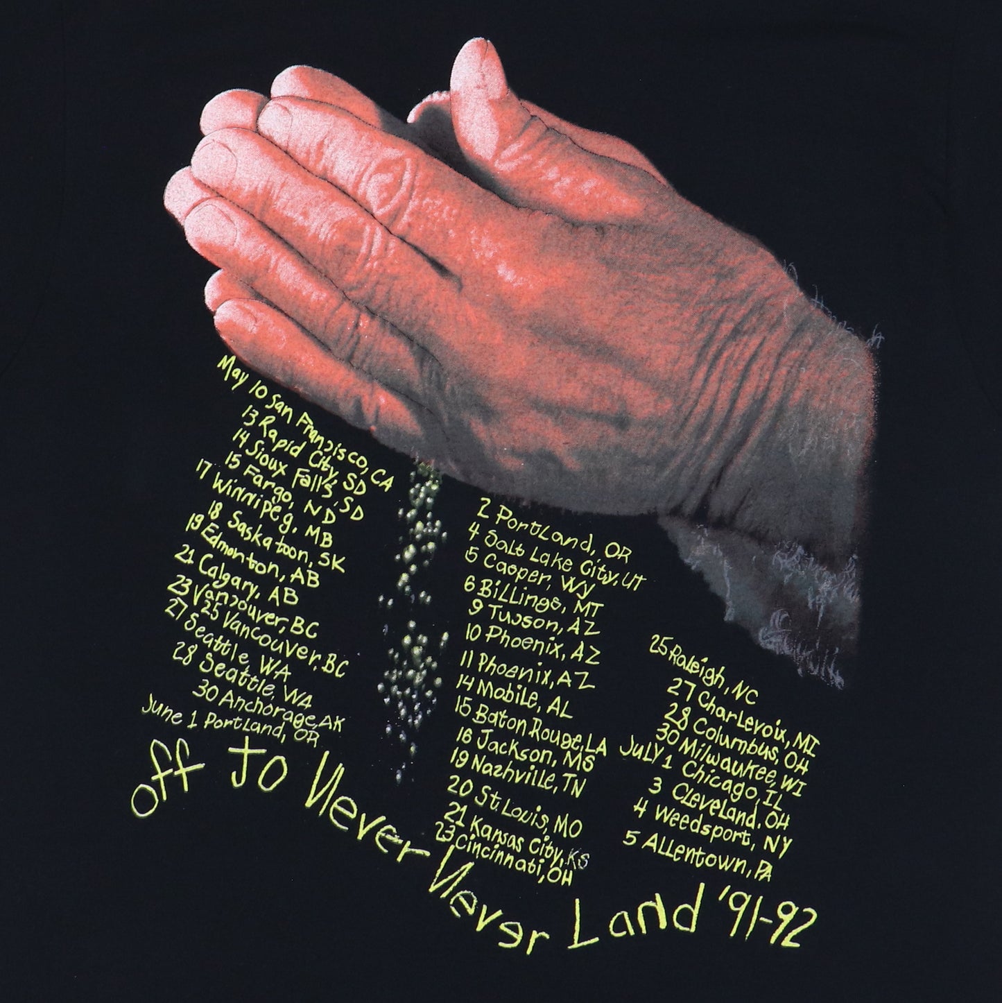 1991 Metallica Enter Sandman Tour shirt