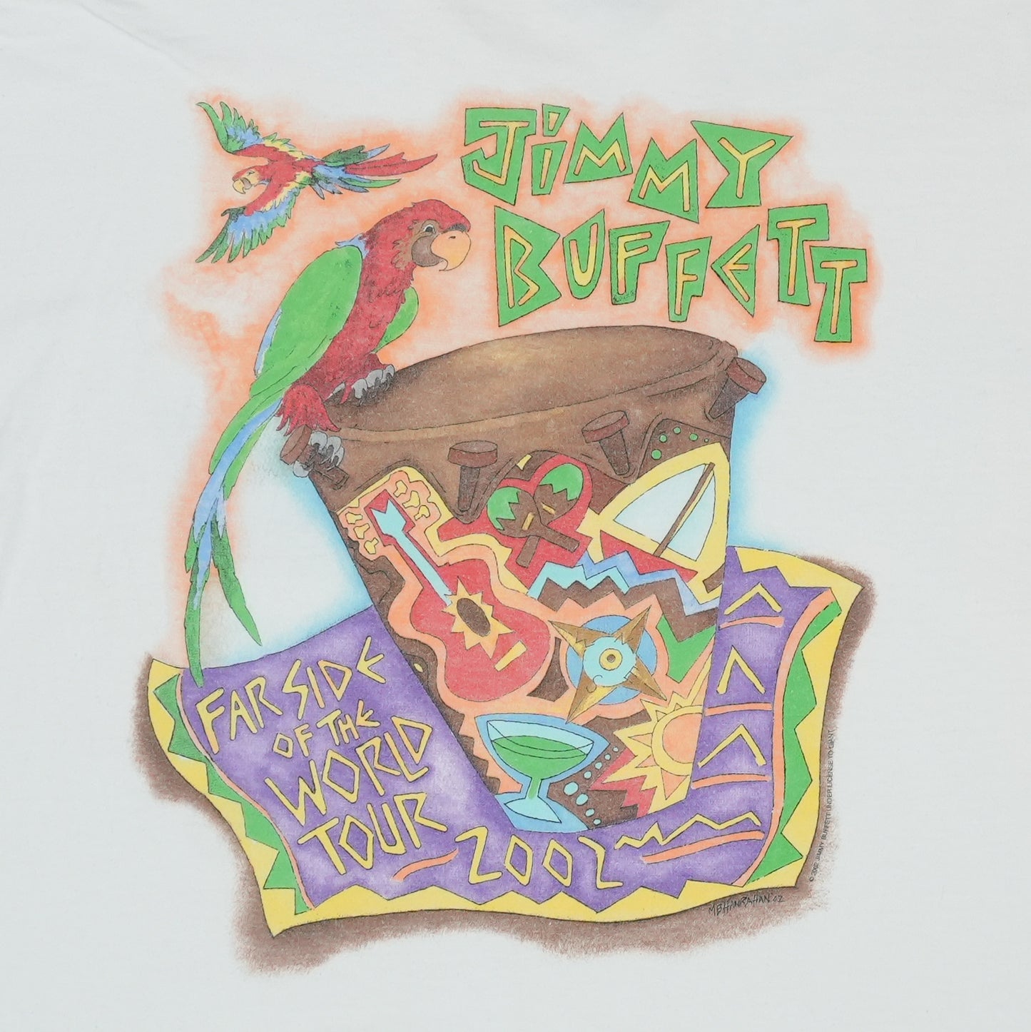 2002 Jimmy Buffett Far Side Of The World Tour Shirt