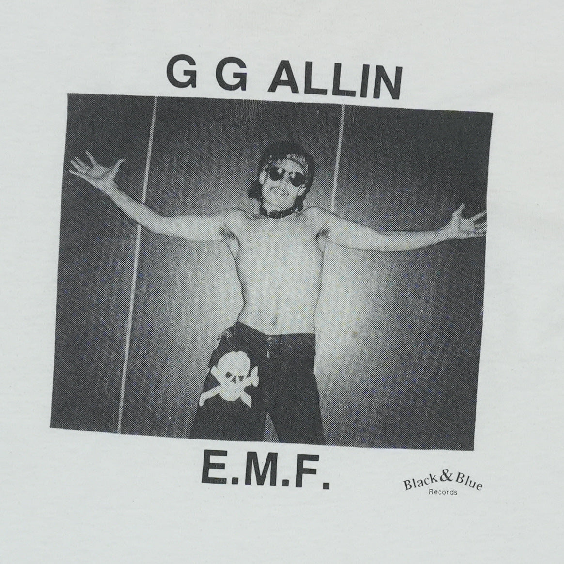 1988 G G Allin EMF Black & Blue Records Promo Shirt