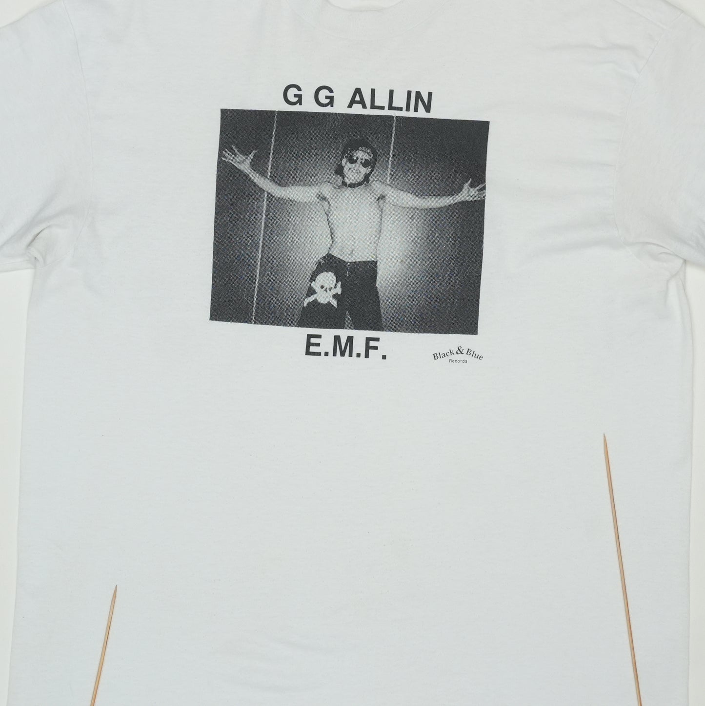 1988 G G Allin EMF Black & Blue Records Promo Shirt