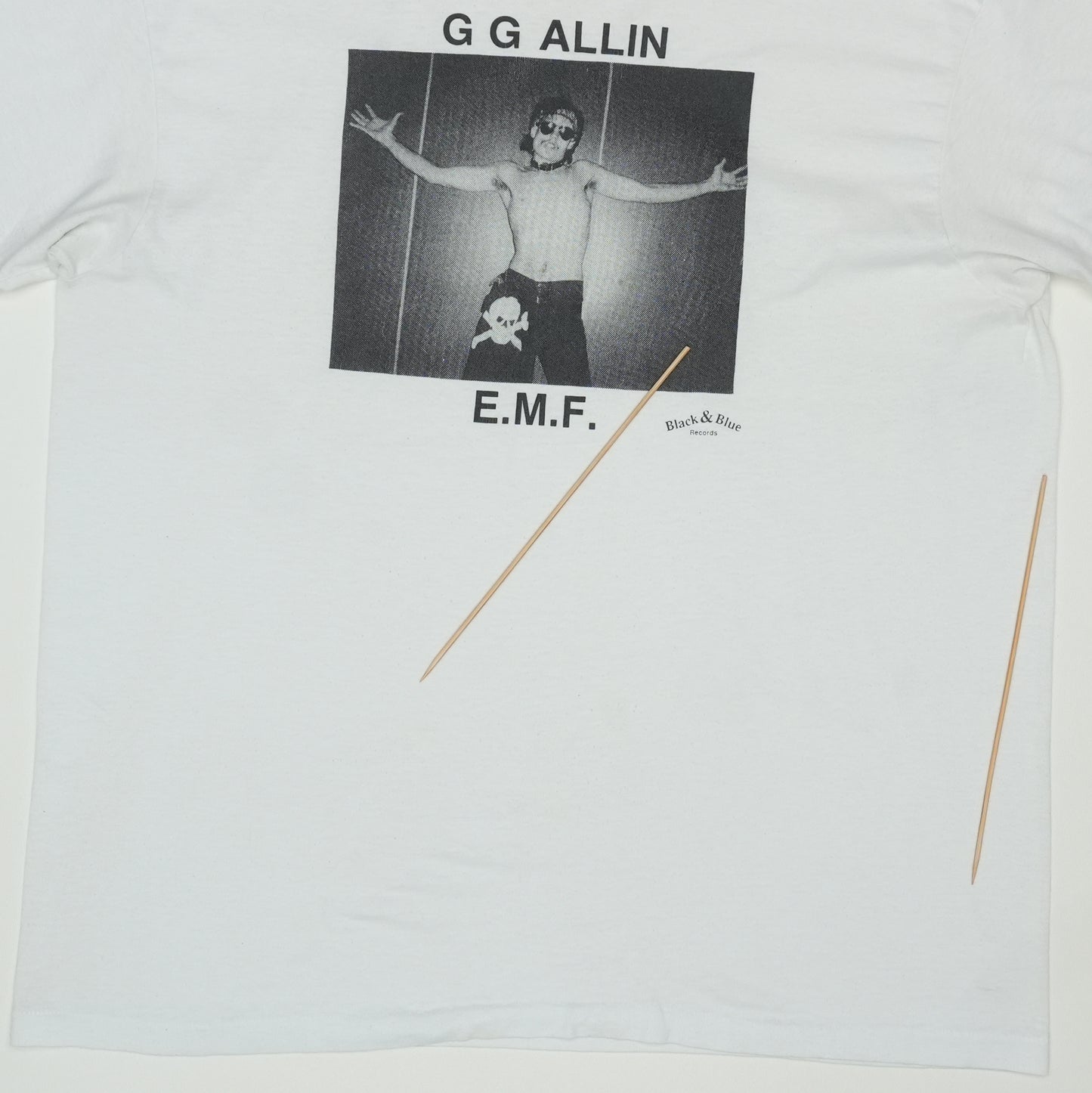 1988 G G Allin EMF Black & Blue Records Promo Shirt