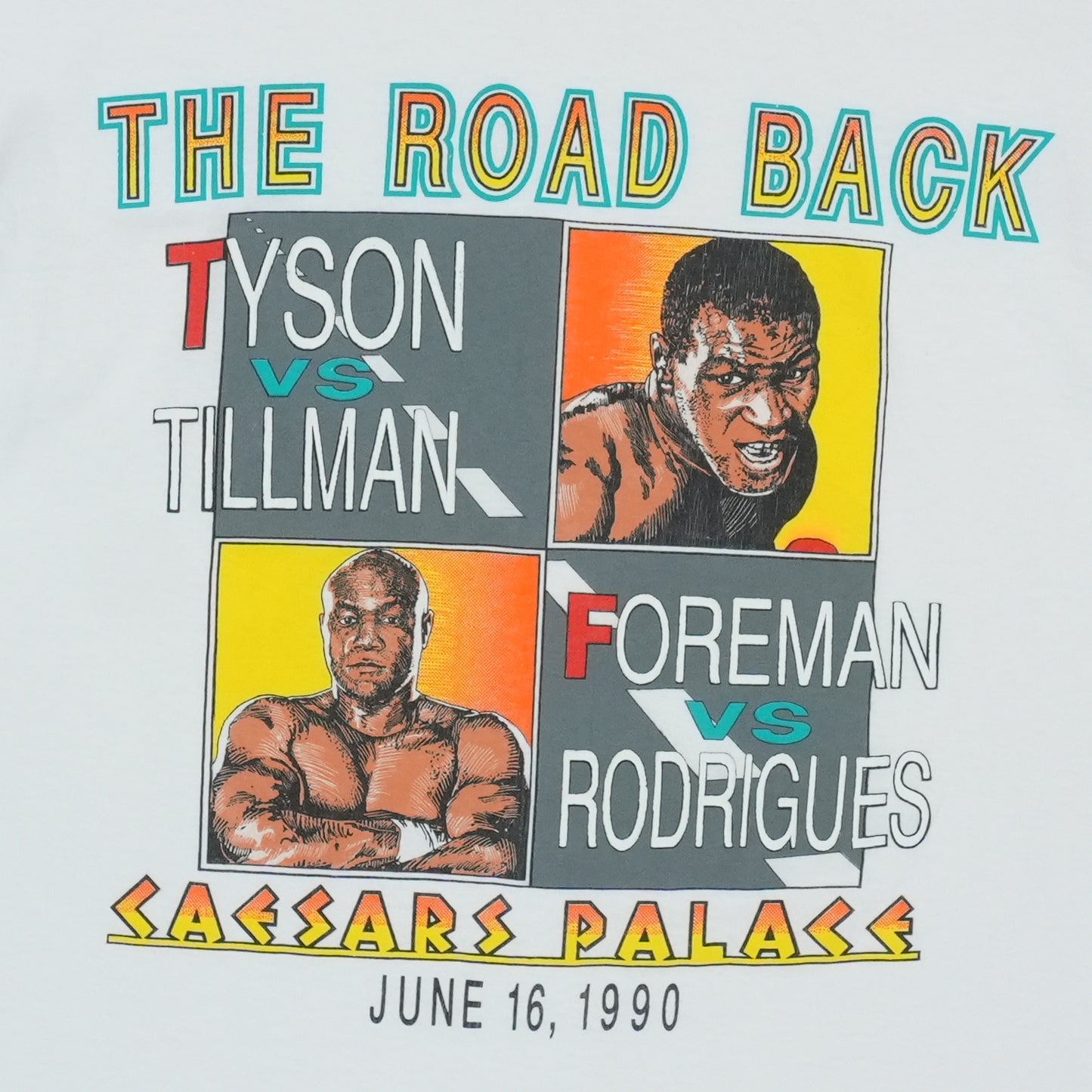 1990 Mike Tyson George Foreman Ceasars Palace Shirt