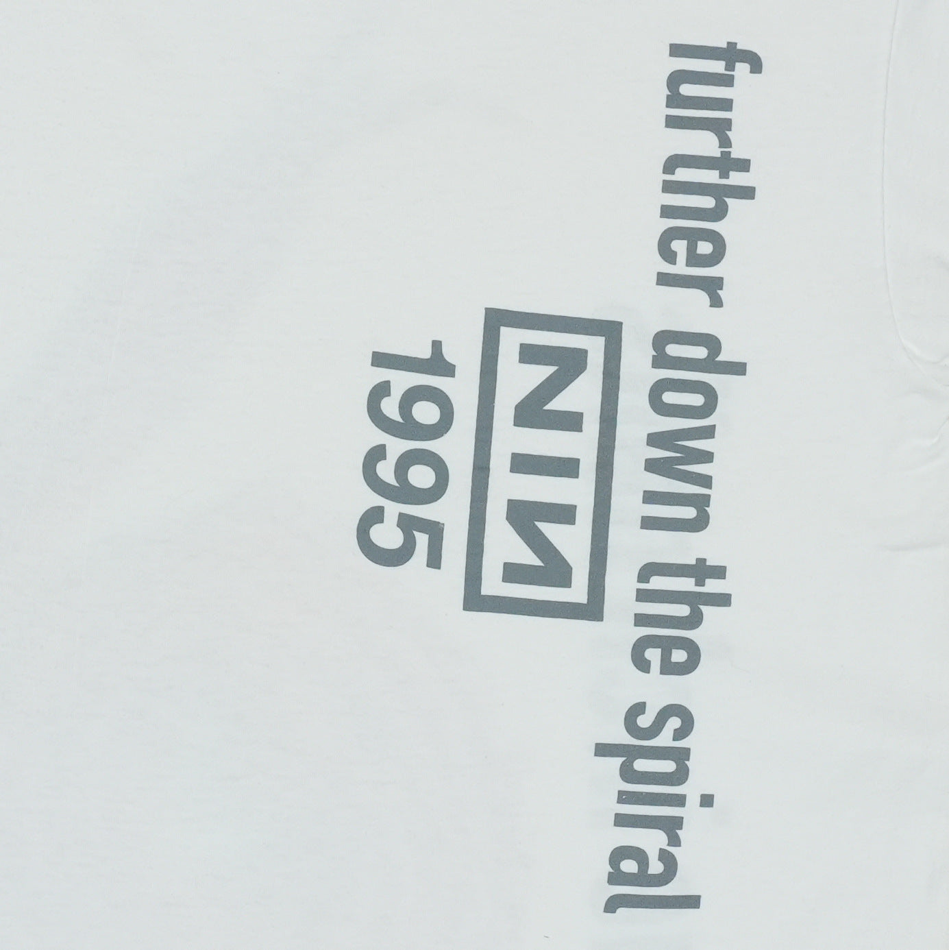1995 Nine Inch Nails Further Down Spiral Long Sleeve Shirt Detail