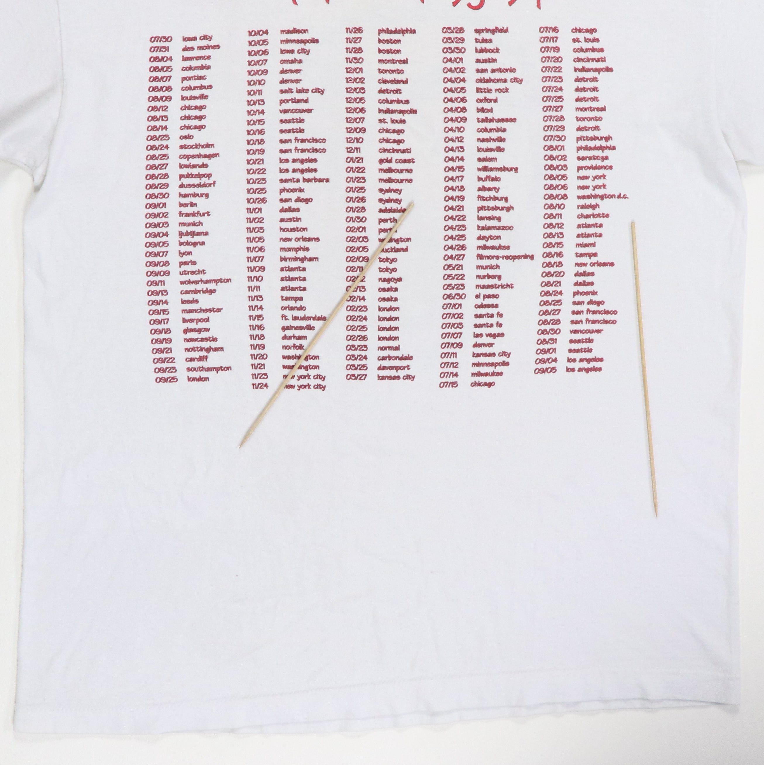 Original vintage 1993 Smashing Pumpkins Smile Tour Shirt