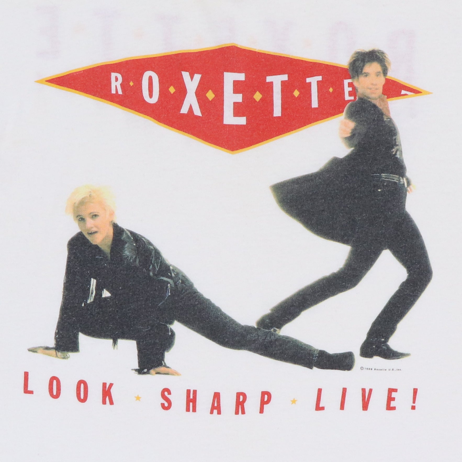 1989年 80's Roxette ビンテージ バンド Tシャツ 1989 Roxette Look Sharp Live Tour Shirt | Authentic Vintage Tee