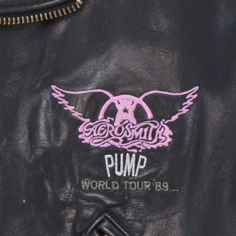 1989 Aerosmith Pump World Tour Crew Leather Jacket