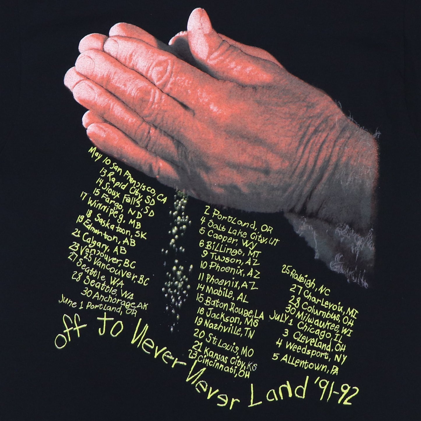 1991 Metallica Enter Sandman Tour Shirt