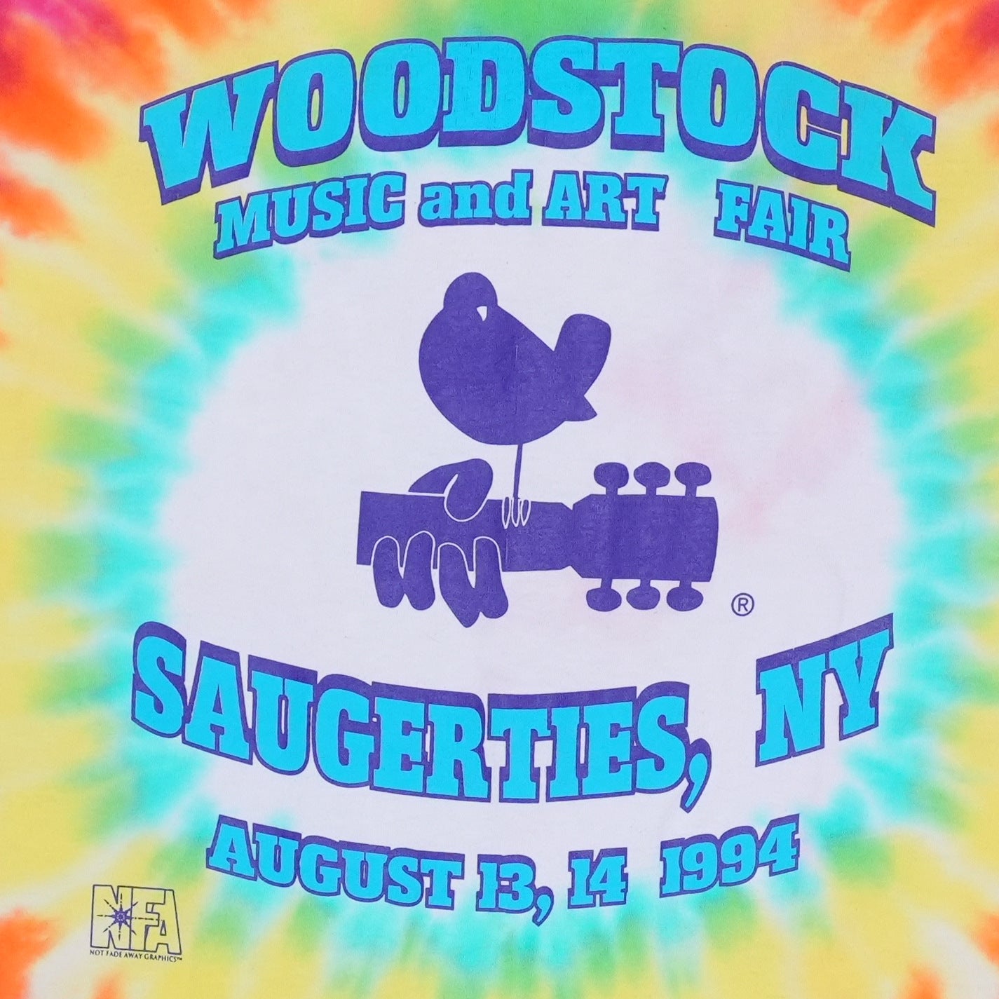 1994 Woodstock Festival Tie Dye Shirt