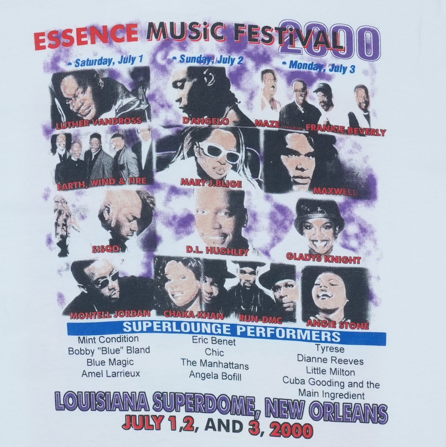 2000 Esscence Music Festival Shirt Detail