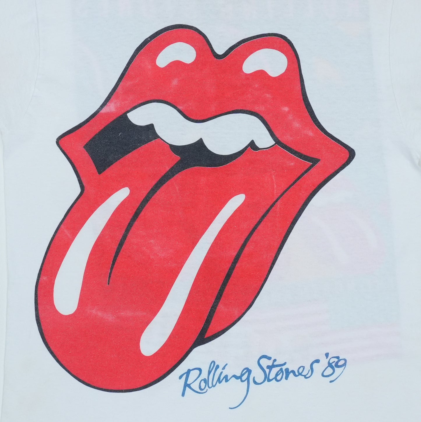 1989 Rolling Stones Steel Wheels Tour Shirt Detail