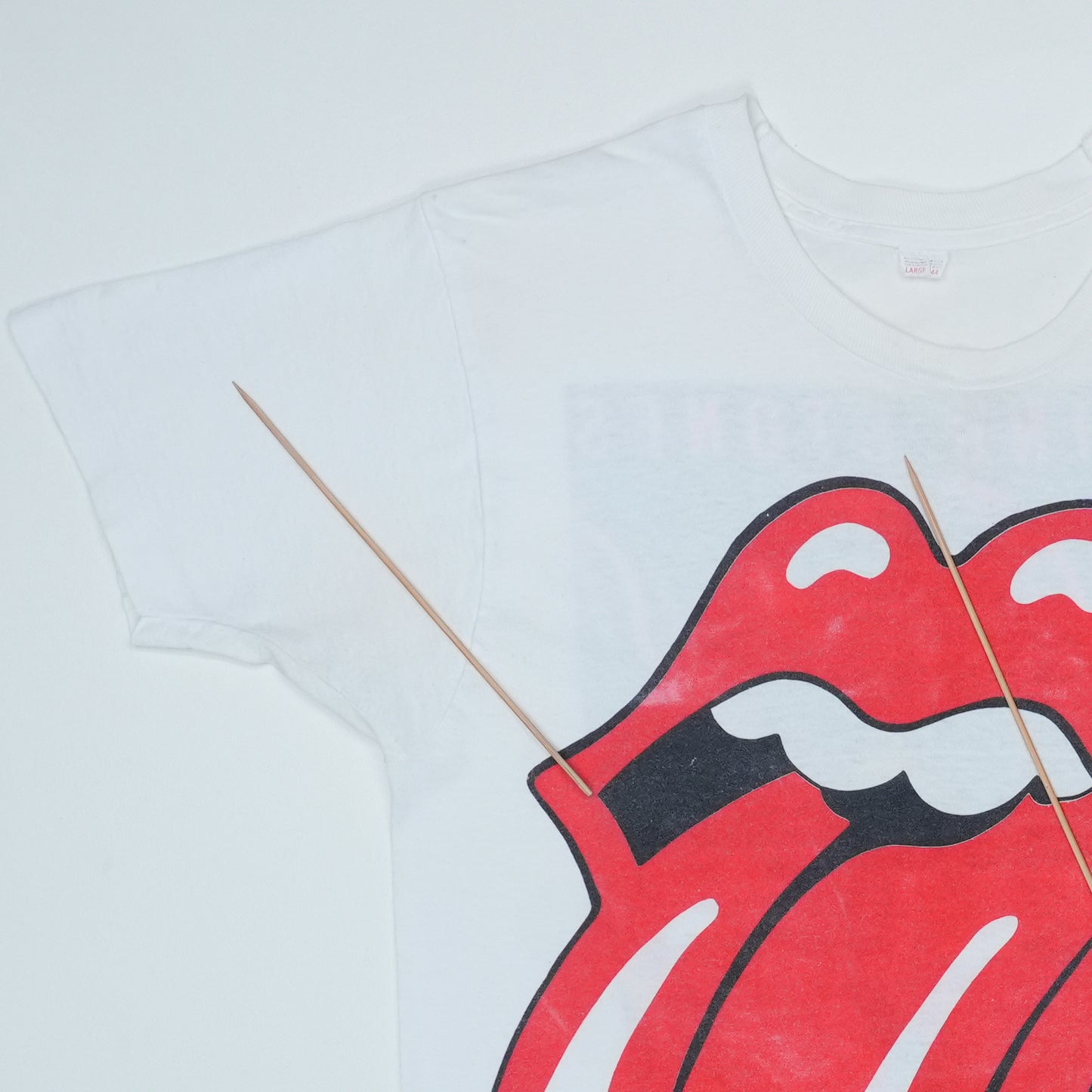1989 Rolling Stones Steel Wheels Tour Shirt Detail