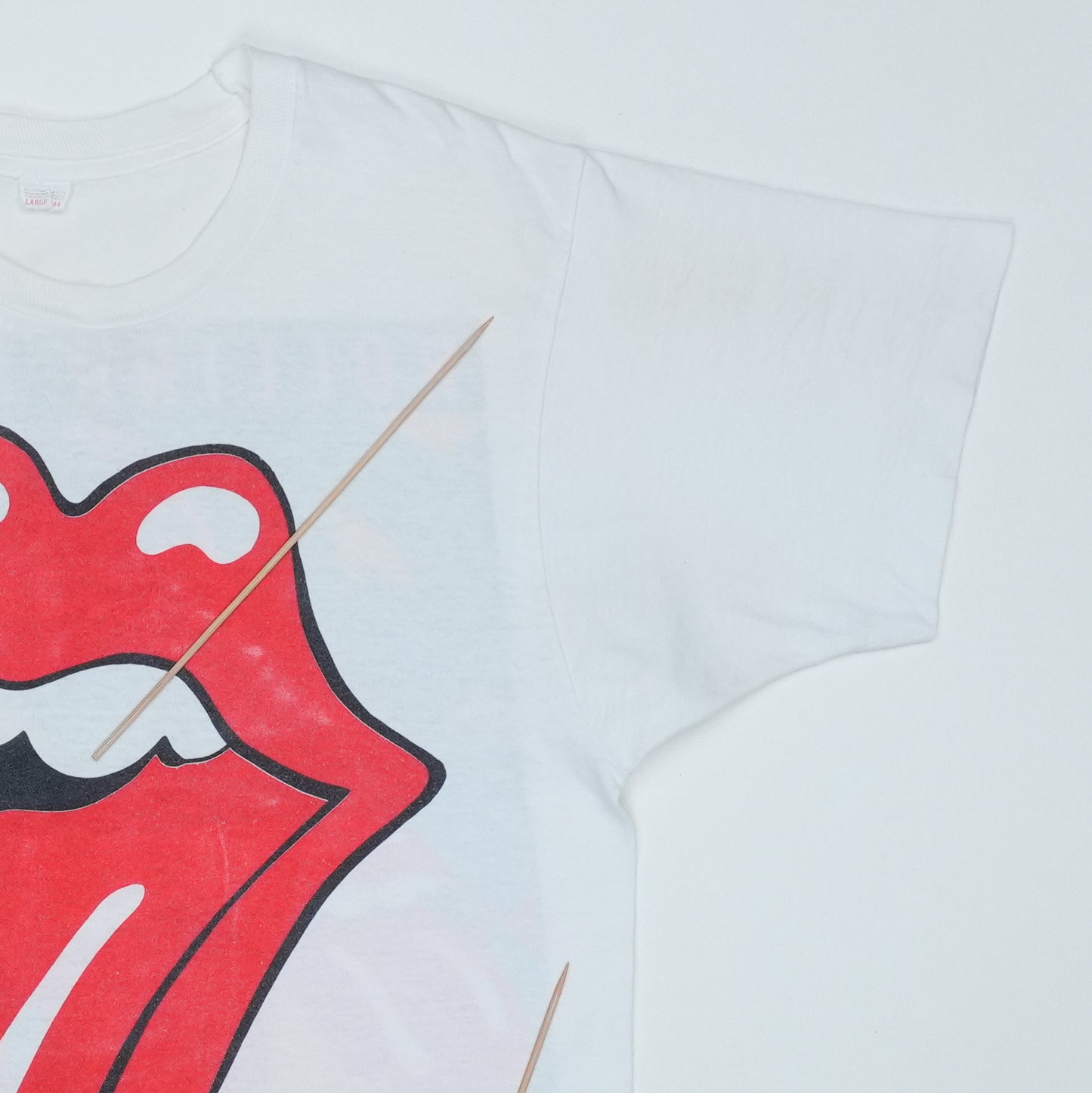 1989 Rolling Stones Steel Wheels Tour Shirt Detail