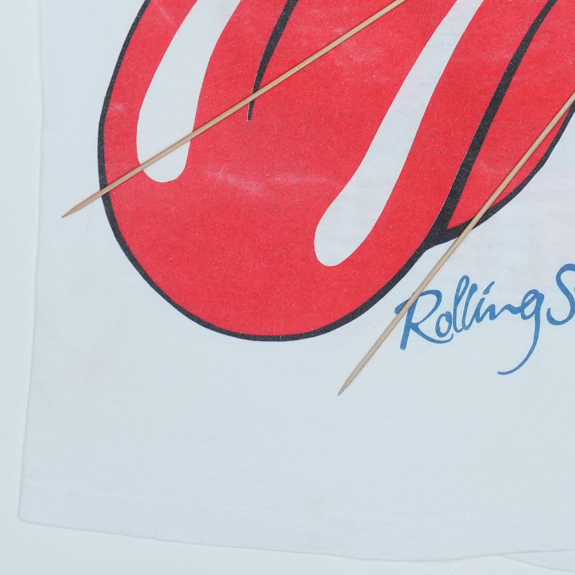 1989 Rolling Stones Steel Wheels Tour Shirt Detail